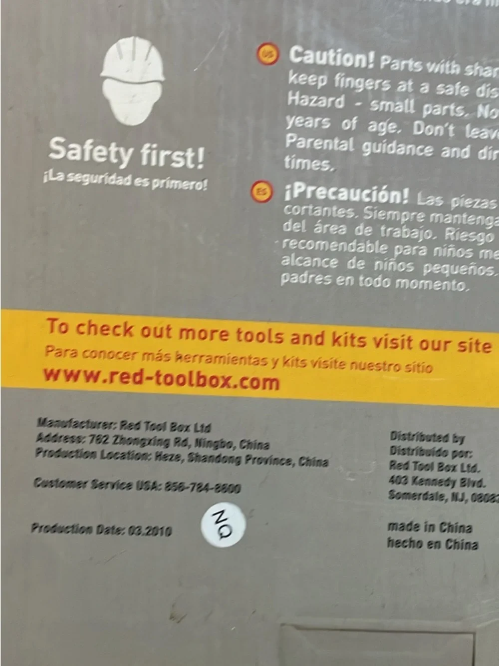 Vintage - NEW - Red Toolbox Classic Toolbox Kit